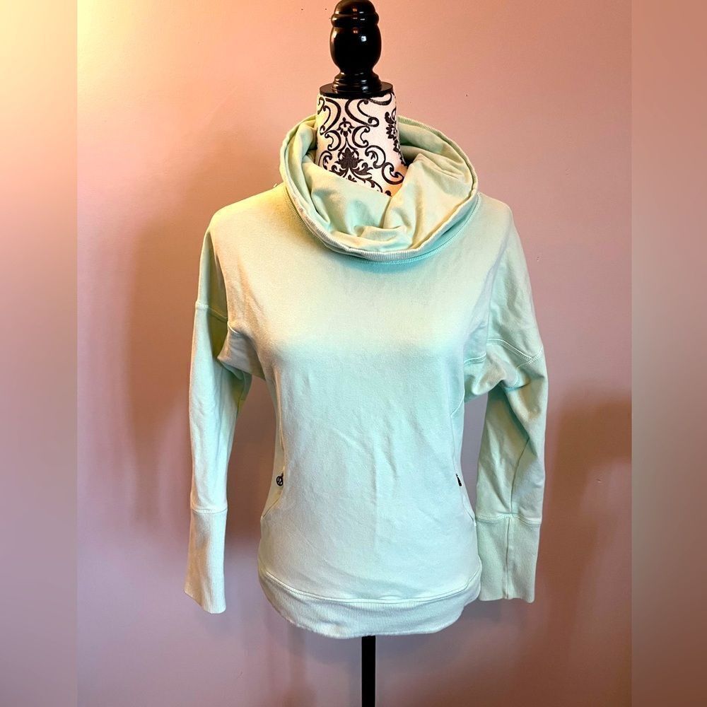 Lululemon Athletica Light Green Cowl Neck Sweatshirt